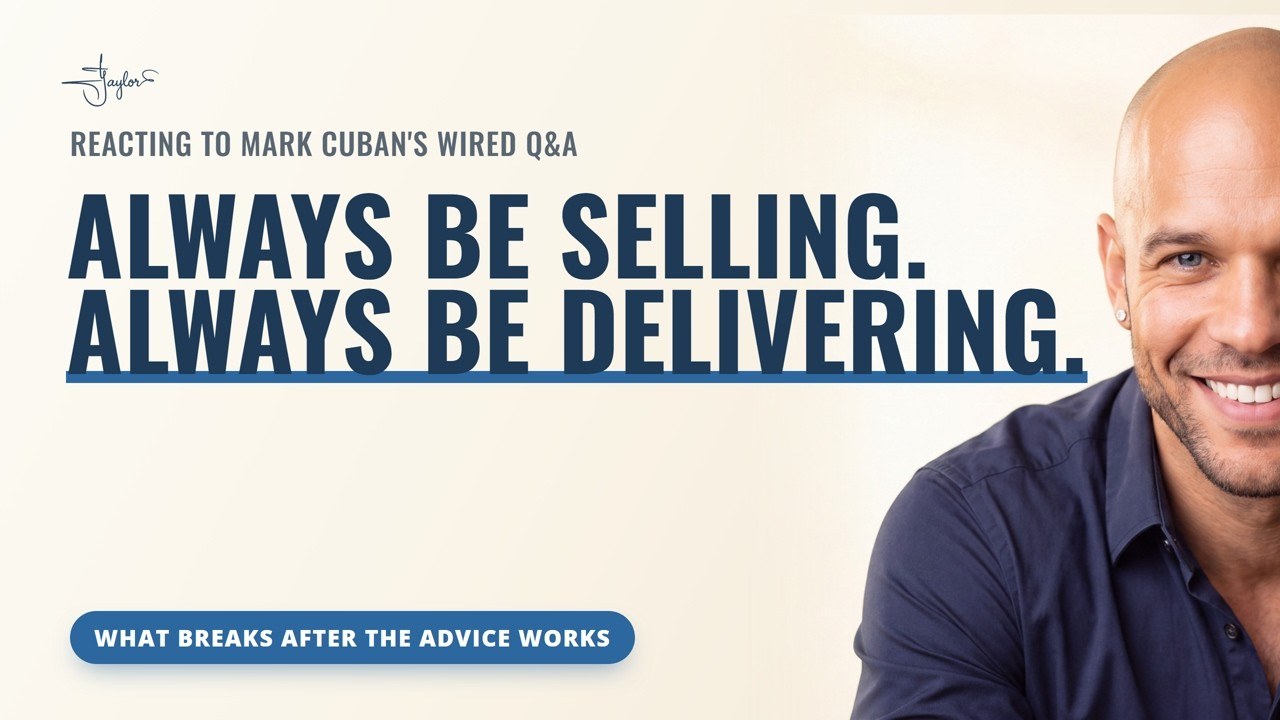 Mark Cuban Is Right That Sales Cures Everything, and He Skips What Breaks Next